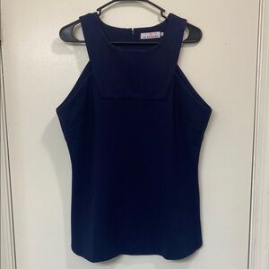 Blue Boxy Sleeveless Tank Top